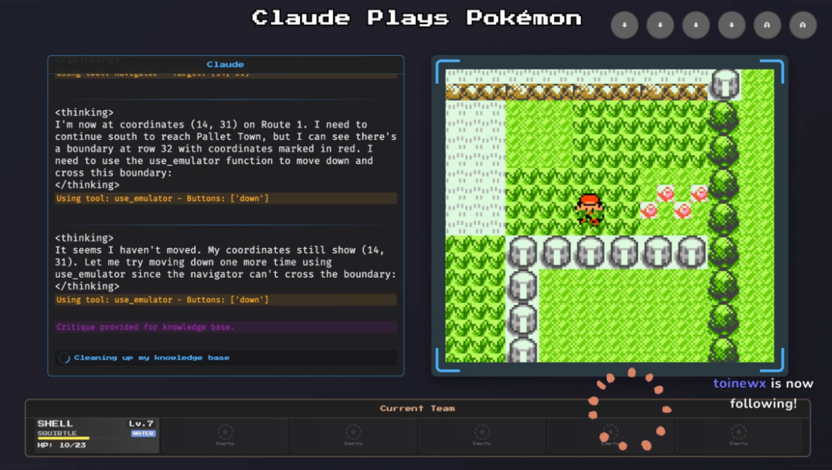 Anthropic's Claude AI is playing Pokémon on Twitch... slowly