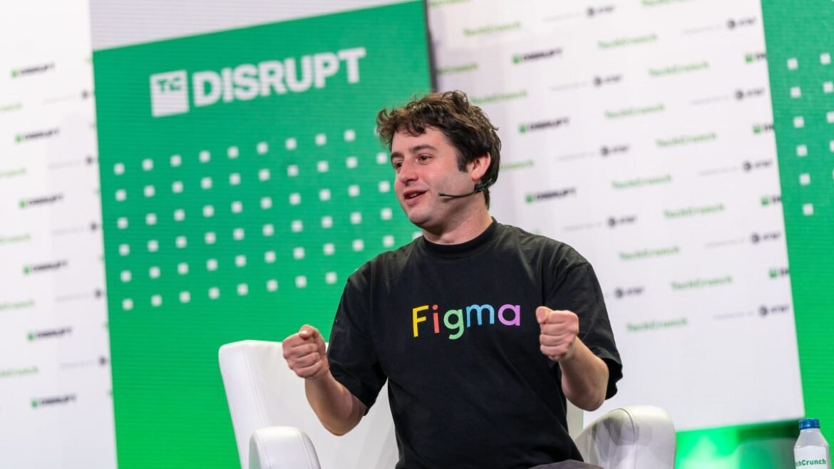Dylan Field, CEO at Figma on the TechCrunch Disrupt stage in San Francisco on October 20, 2022.